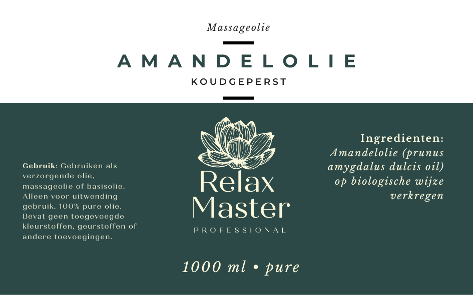 Massage oil Almond 1000 ml organically obtained