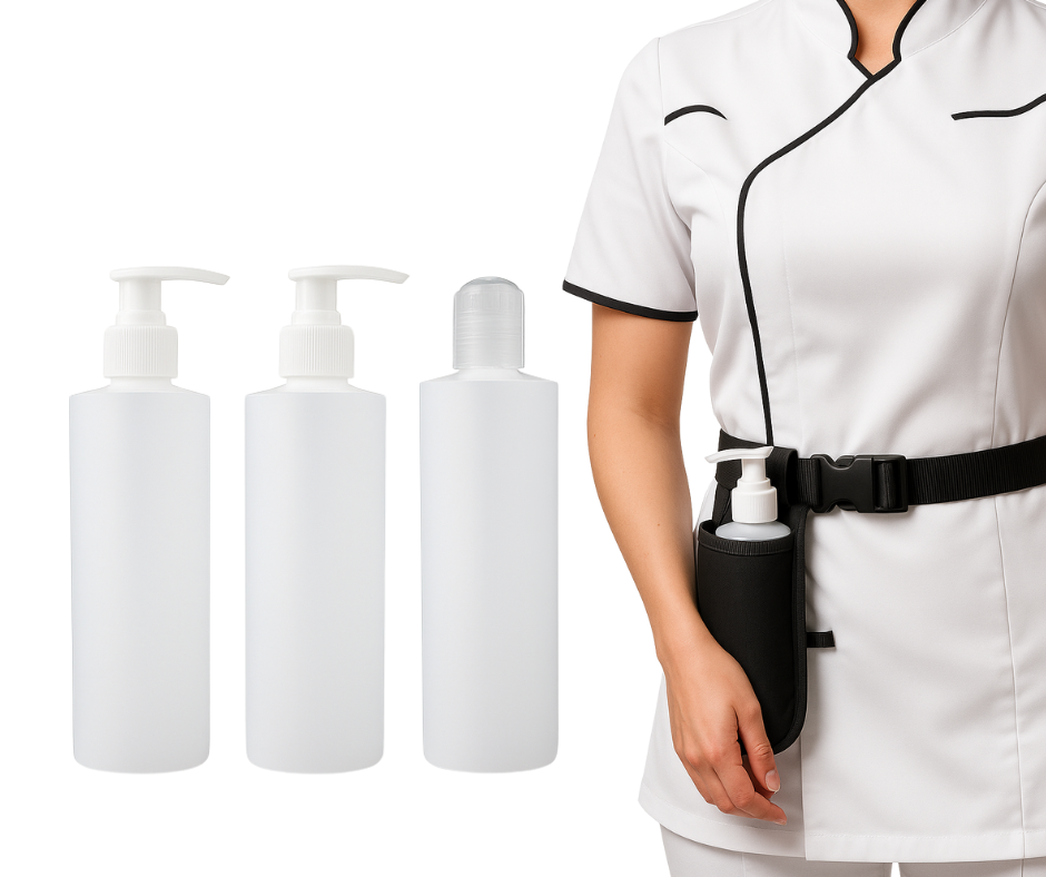 3 dispensers met riem