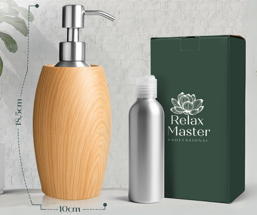 Relax Master Flaming olieverwarmer hout-look licht