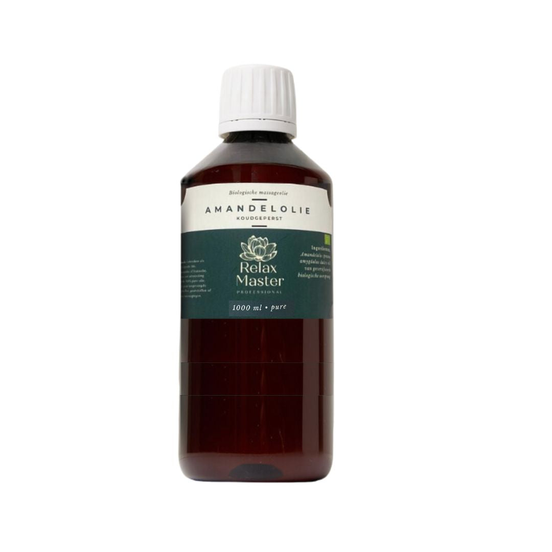 Biologische Amandelolie 1000 ml Massageolie 100% puur