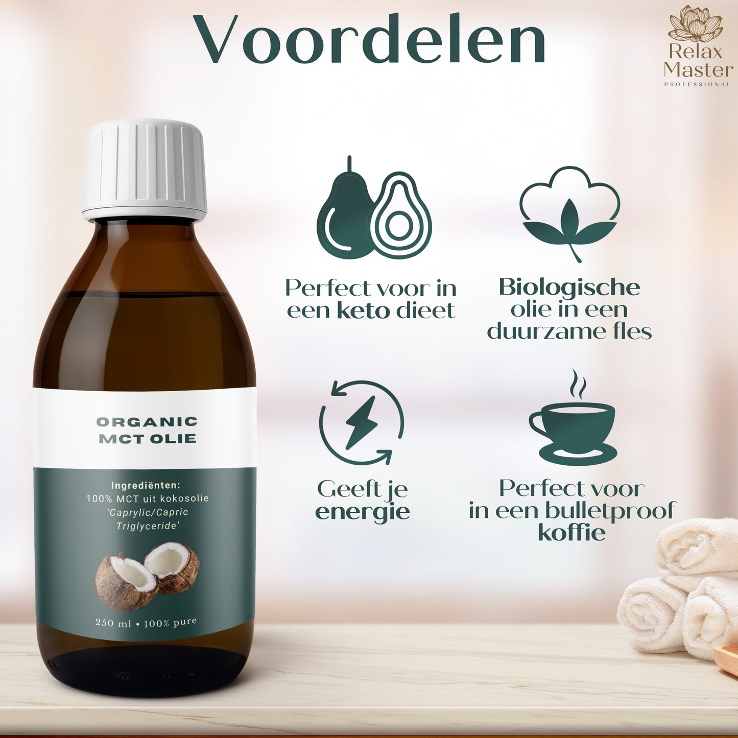 Biologisch MCT-olie - 250 ml