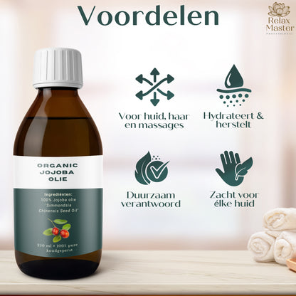 Biologische Jojoba Olie 100% puur - 250 ml