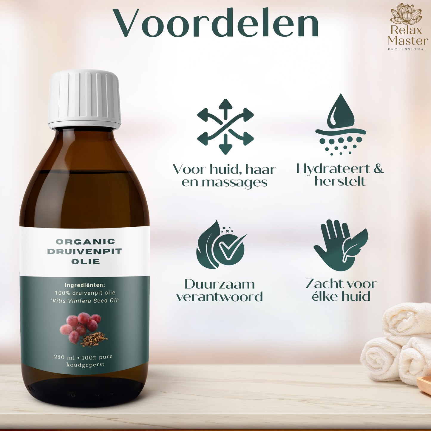 Biologische druivenpitolie 100% puur - 250 ml