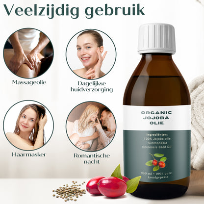 Biologische Jojoba Olie 100% puur - 250 ml