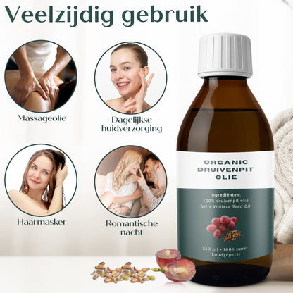 Biologische druivenpitolie 100% puur - 250 ml
