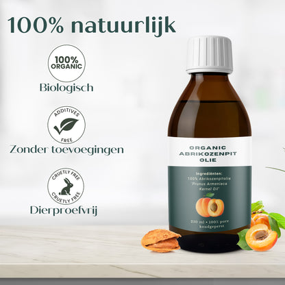 Biologische Abrikozenpitolie 100% Puur - 250 ml