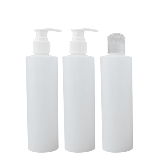 2 x dispensers met pomp en 1 x dispenser met schud systeem 250 ml - Relax Master