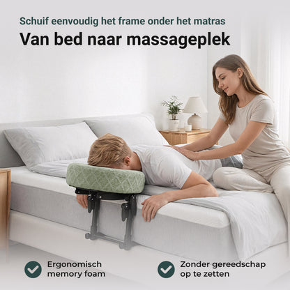 Van bed naar massageplek: frame onder het matras schuiven